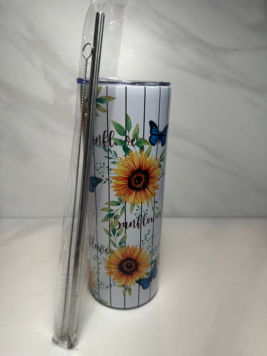 Sunflower 20oz Skinny Tumbler