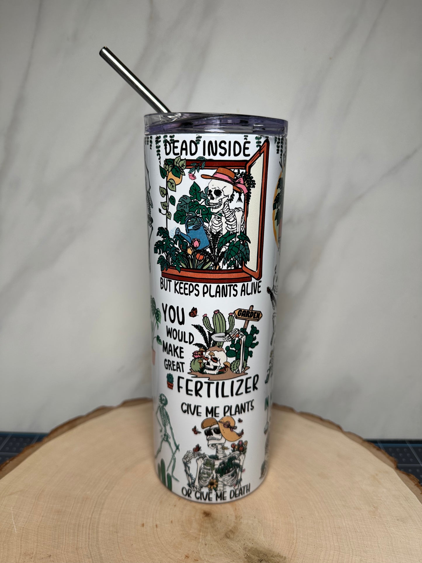 Skeleton Plants 20oz Skinny Tumbler