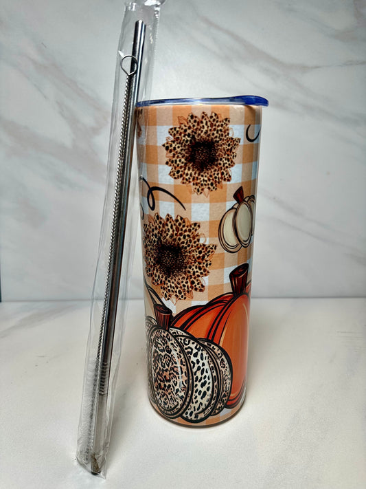 Pumpkin 20oz Skinny Tumbler