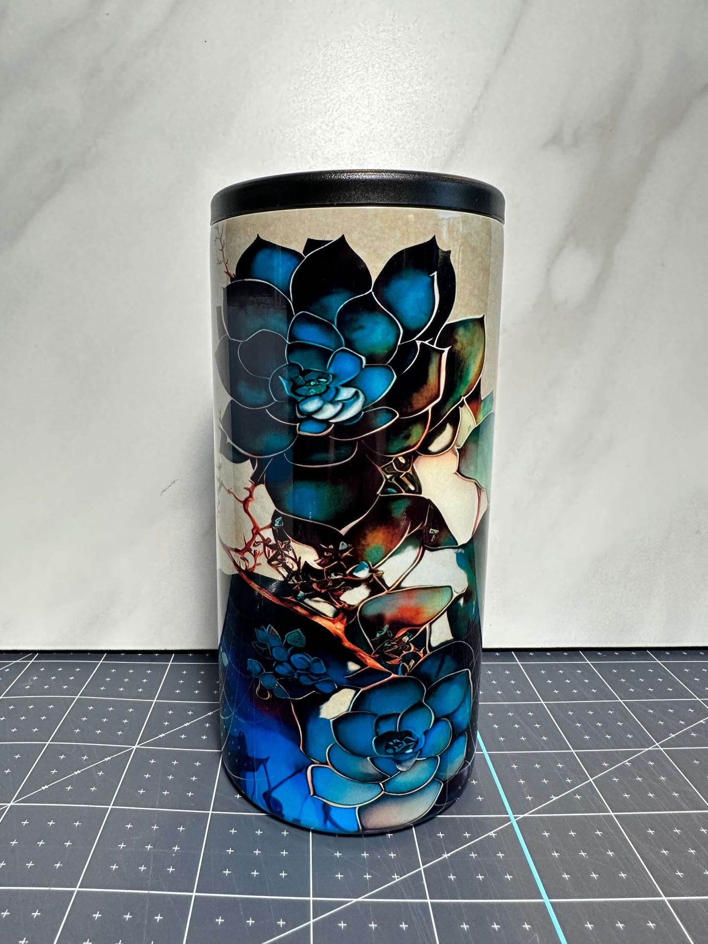12oz Can Cooler - Succulents