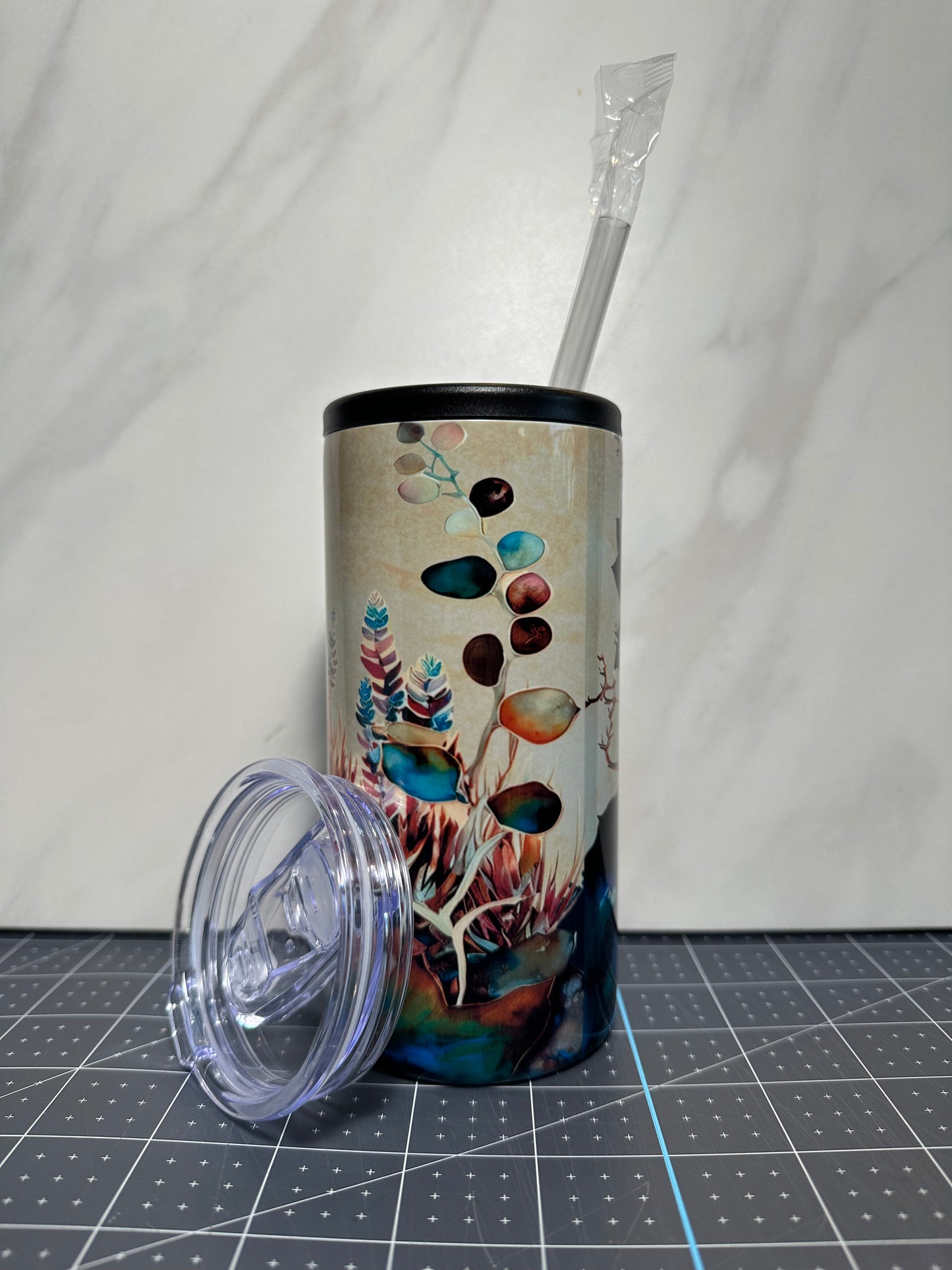 12oz Can Cooler - Succulents