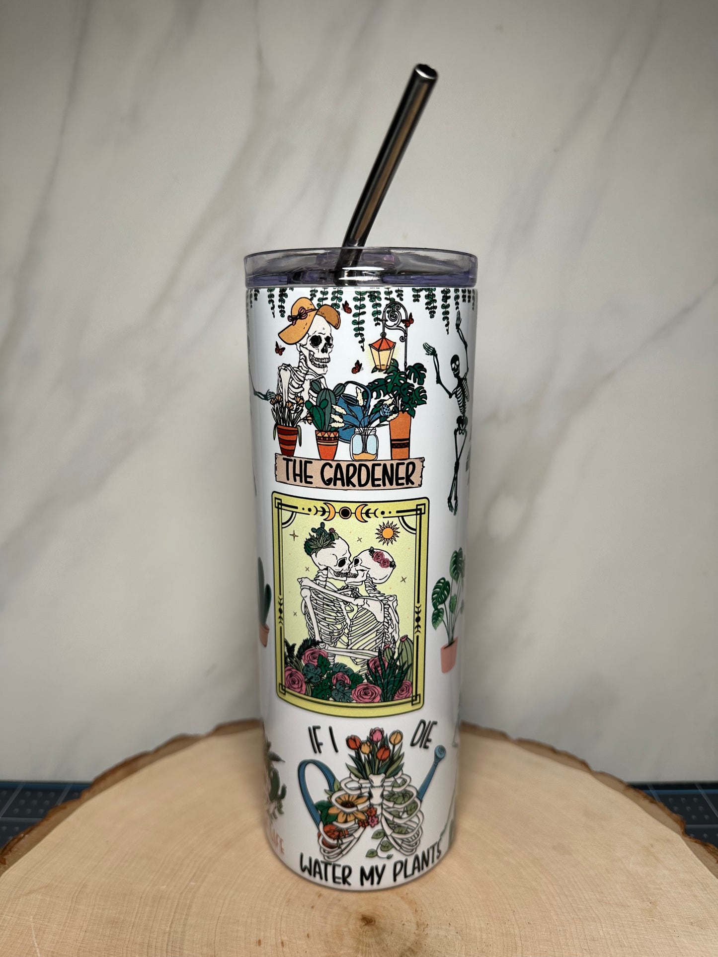 Skeleton Plants 20oz Skinny Tumbler