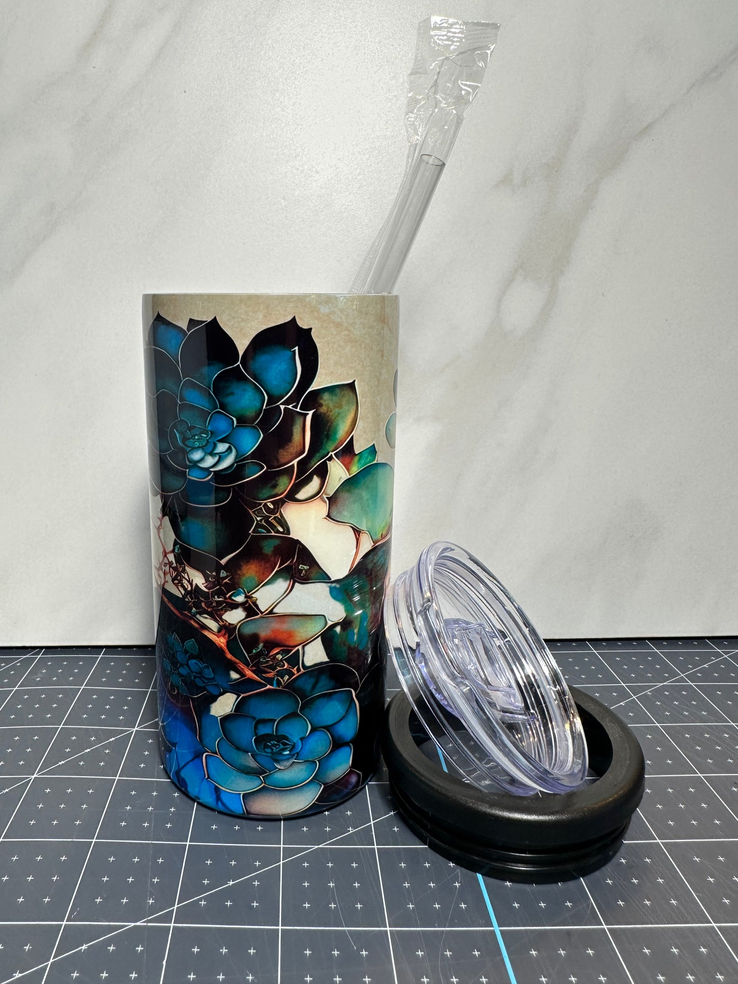 12oz Can Cooler - Succulents