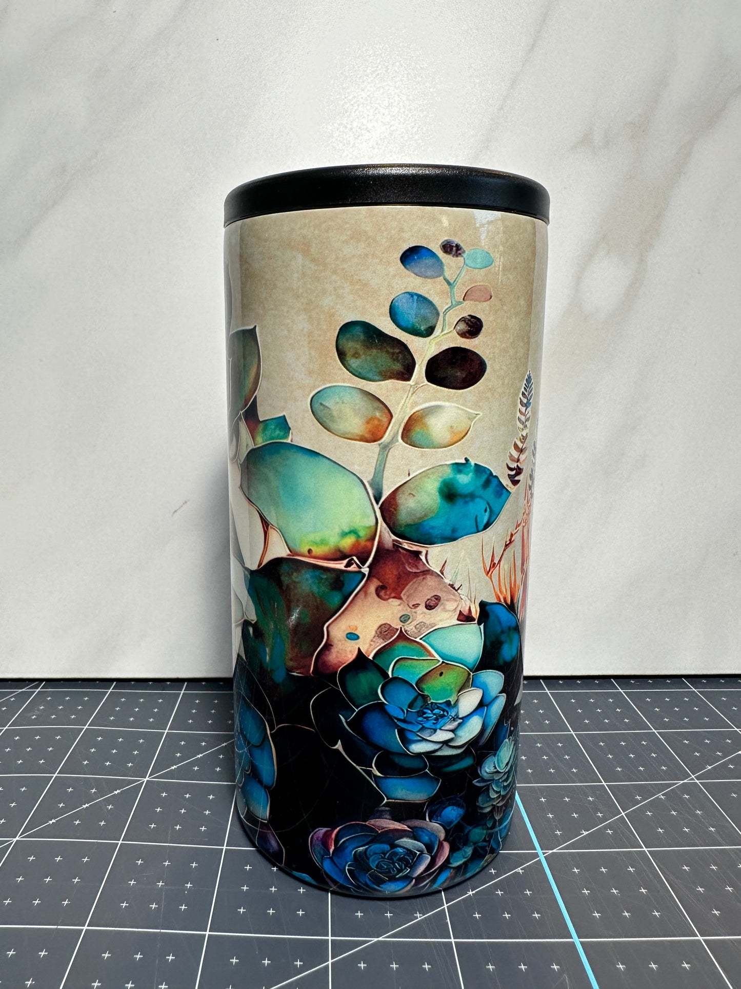 12oz Can Cooler - Succulents
