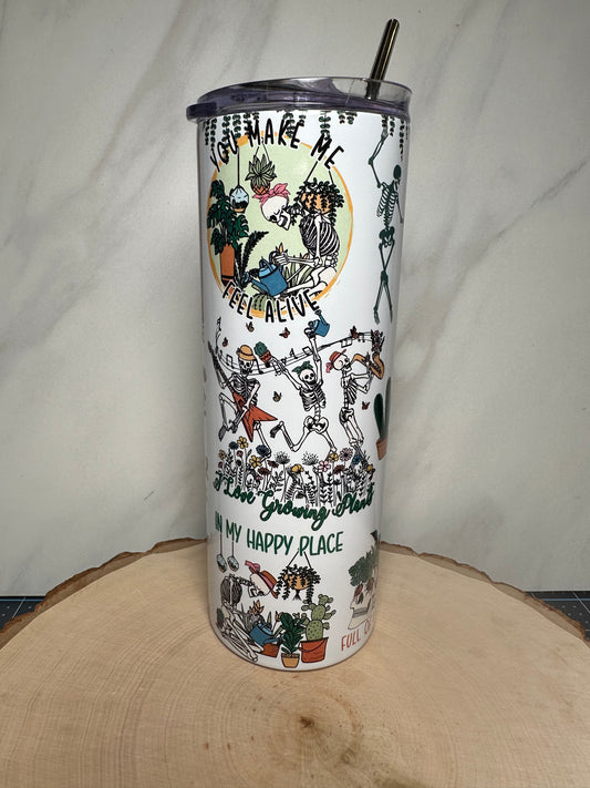 Skeleton Plants 20oz Skinny Tumbler