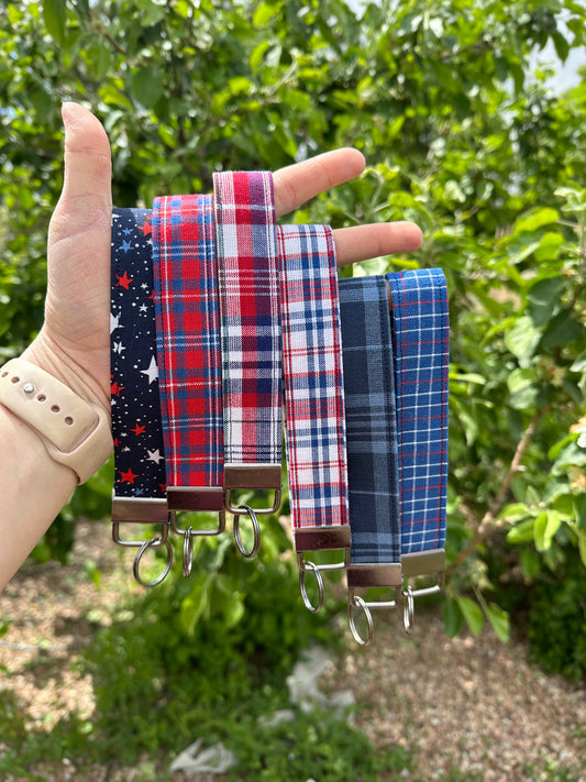 Red White & Blue Wristlet Keychain