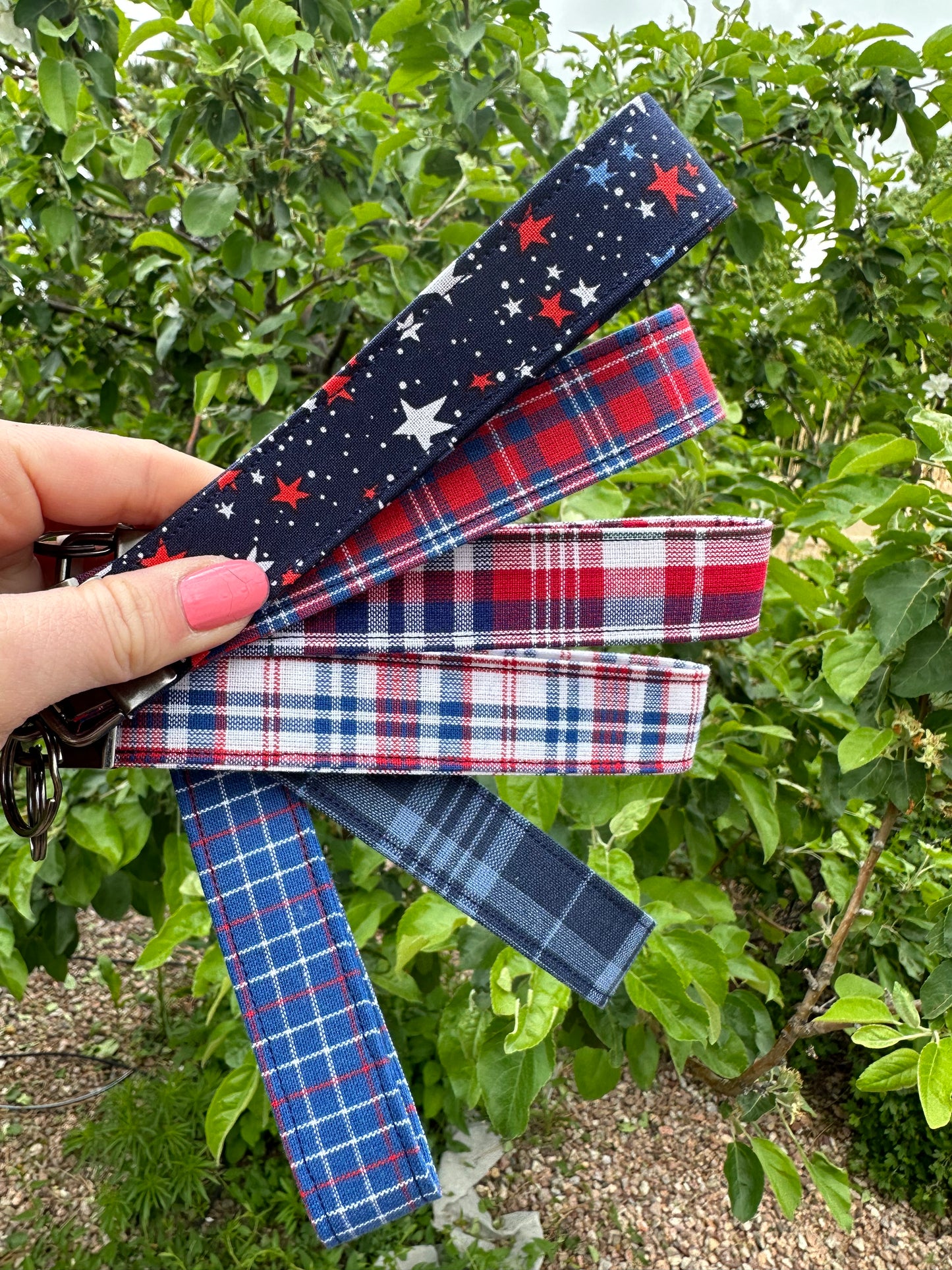 Red White & Blue Wristlet Keychain