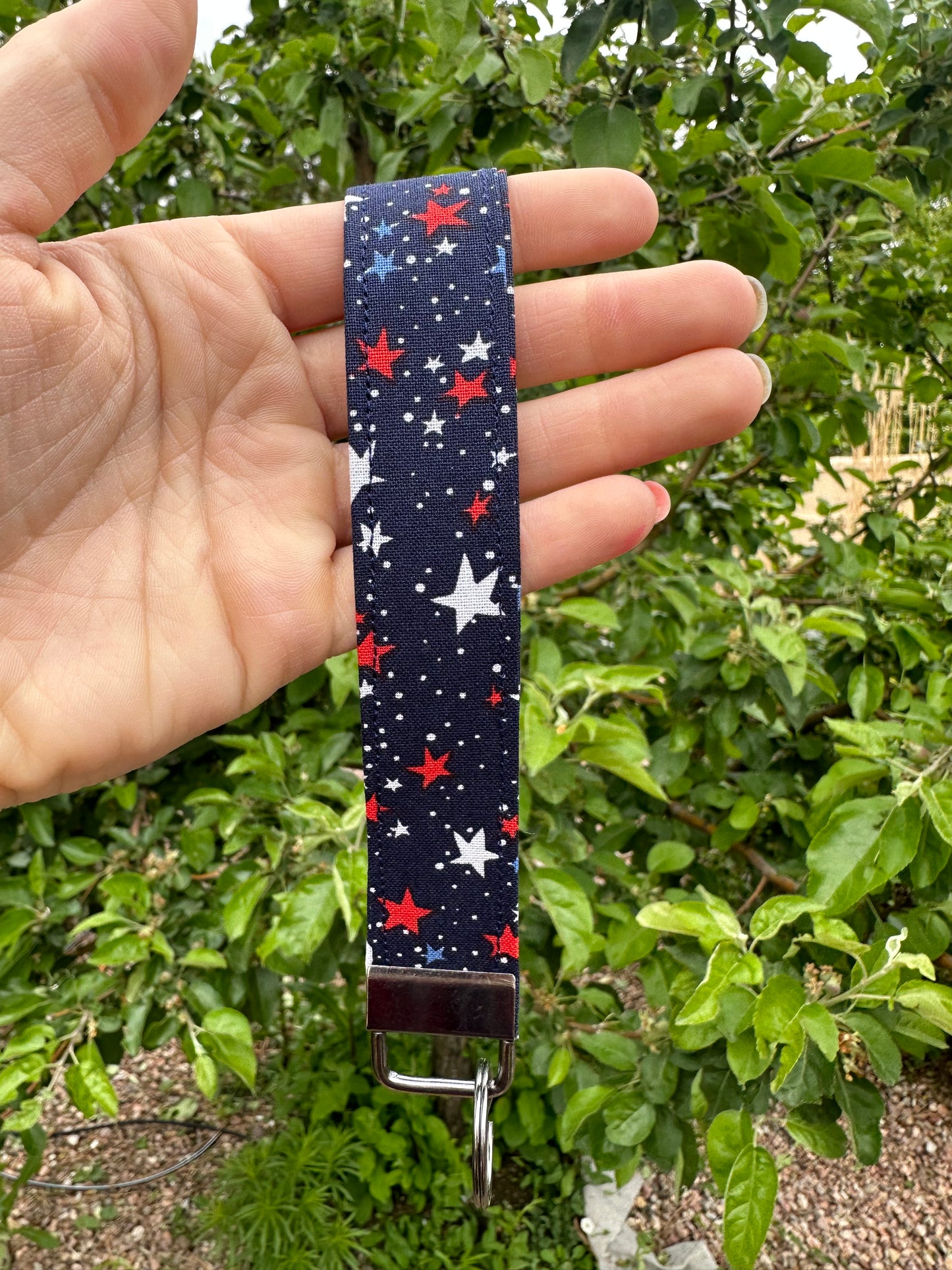 Red White & Blue Wristlet Keychain