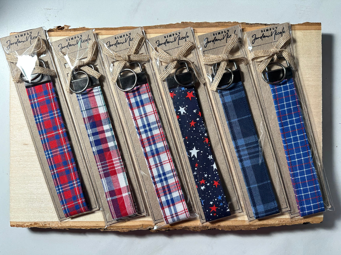 Red White & Blue Wristlet Keychain
