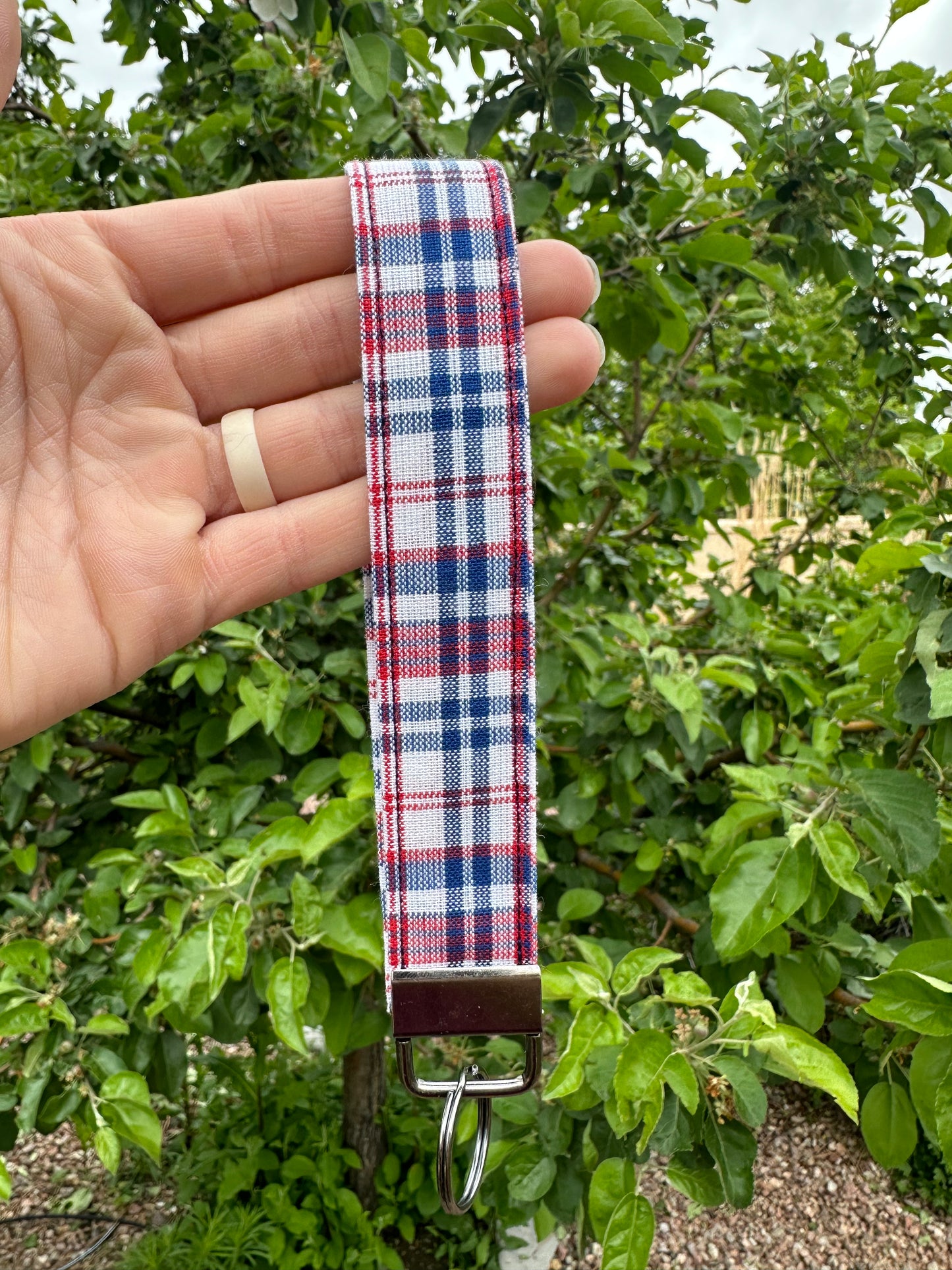 Red White & Blue Wristlet Keychain